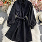 Robe chemise simple à manches longues 976