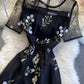 Black A line lace dress fashion dress  821