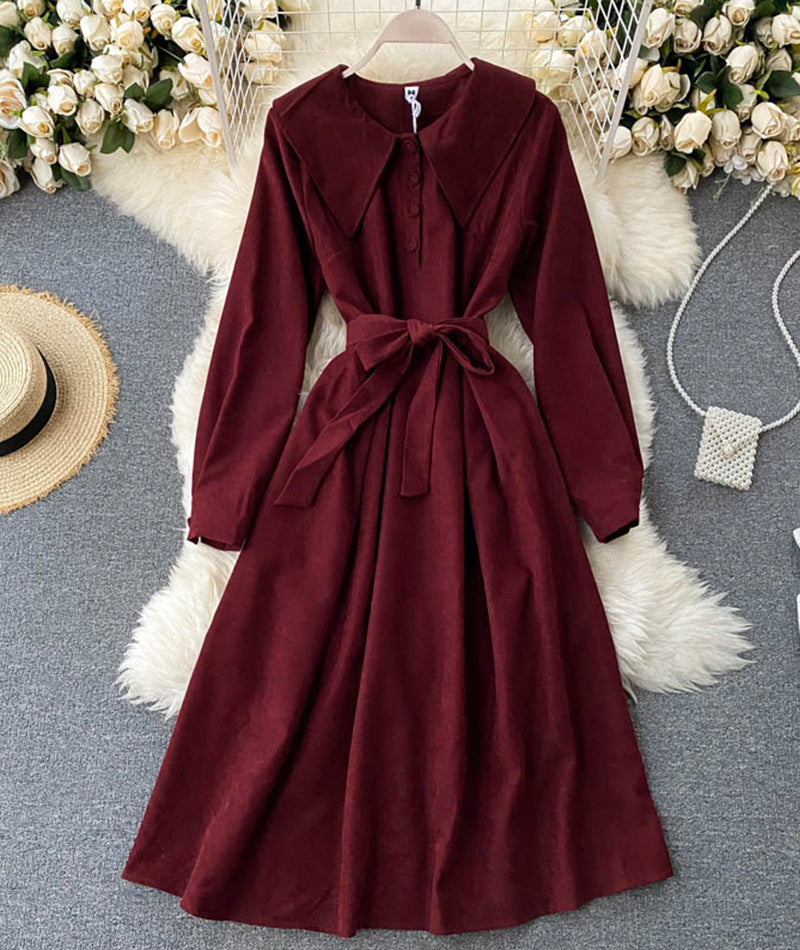 Cute A line long sleeve dress trench dress  1023