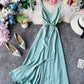 Simple A line v neck dress women's dress  1224