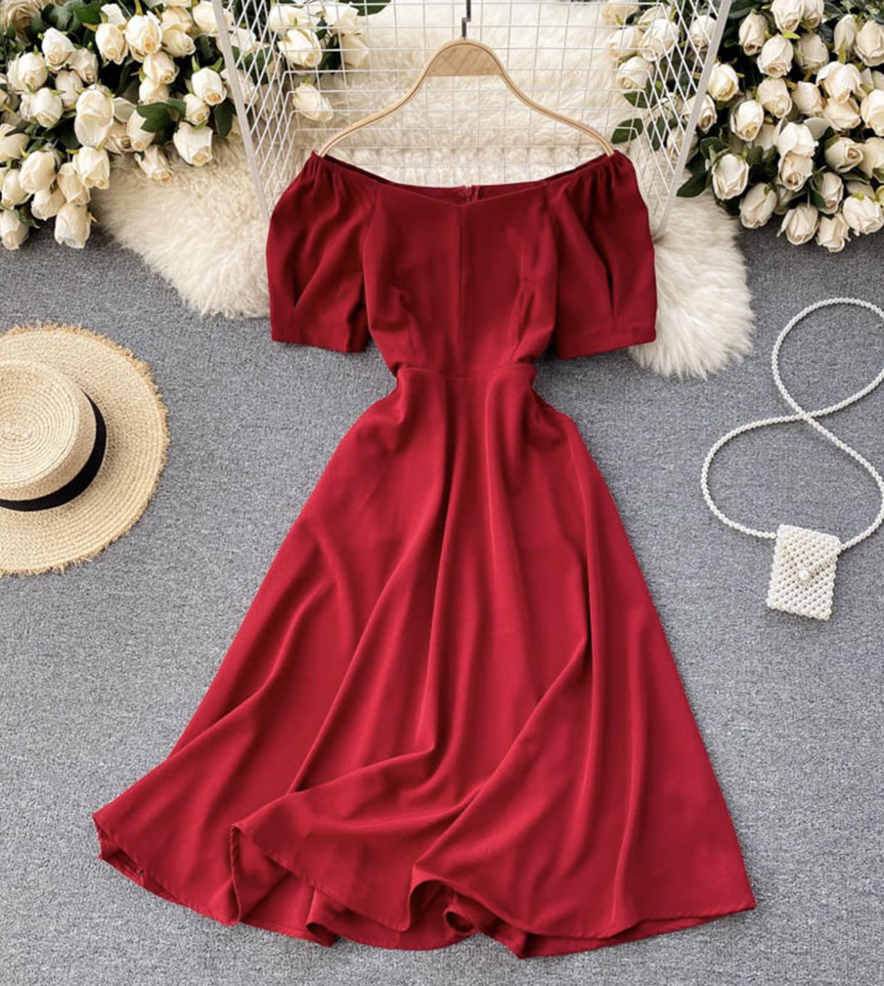 Cute A line short dress  780