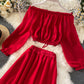 Fashion girl dress two pieces long sleeve dress  1240