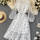 Cute A line letter dress long sleeve dress two pieces sets  1038