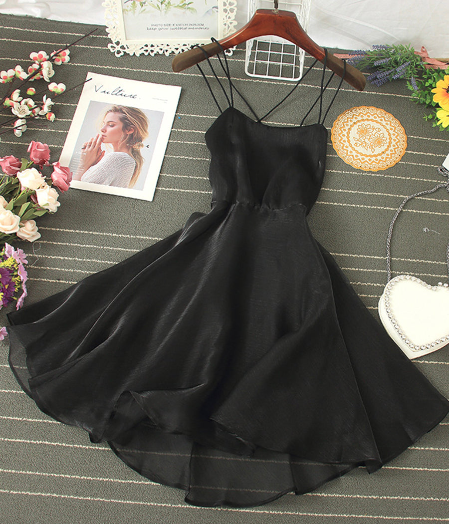 Cute tulle backless short dress mini dress  1201