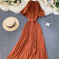 Cute A line round neck dress off shoulder dress  893