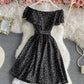 Süßes A-Linie Blumenkleid Modekleid 789