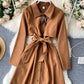 Cute A line long sleeve dress  1002