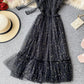 Cute tulle sequins short dress fashion dress  735