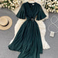 A line v neck chiffon dress fashion dress  697