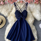 Robe mini-robe trapèze mignonne et tendance 911
