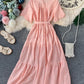 Lovely cutout short sleeve dress  1043