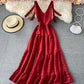 Süßes kurzes Kleid in A-Linie Modekleid 879