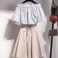 Lovely white top +skirt  1276