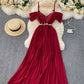 Stylish lace off shoulder dress  918