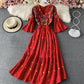 Cute A line embroidered dress  734