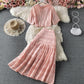Cute A line two pieces dress fashion dress  710