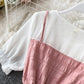 Cute A line round neck stitching dress summer dress  1230