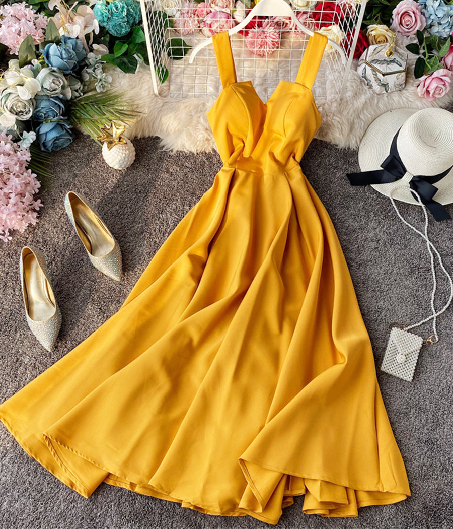 A line backless dress women's dress  1225