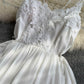 White lace applique backless dress fashion girl dress  1166