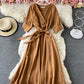 Robe courte simple à col en V, robe tendance 868