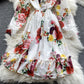Robe fleurie élégante à manches longues 778