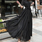Black chiffon long dress women's dress  1191