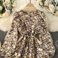 Cute A line floral dress fashion dress  811