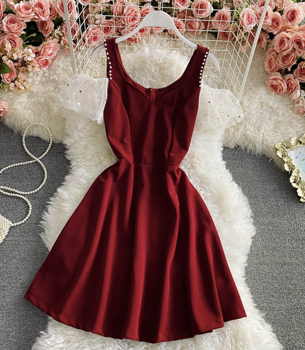 Cute A line short dress fashion dress  863