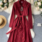 Cute A line long sleeve dress  1002