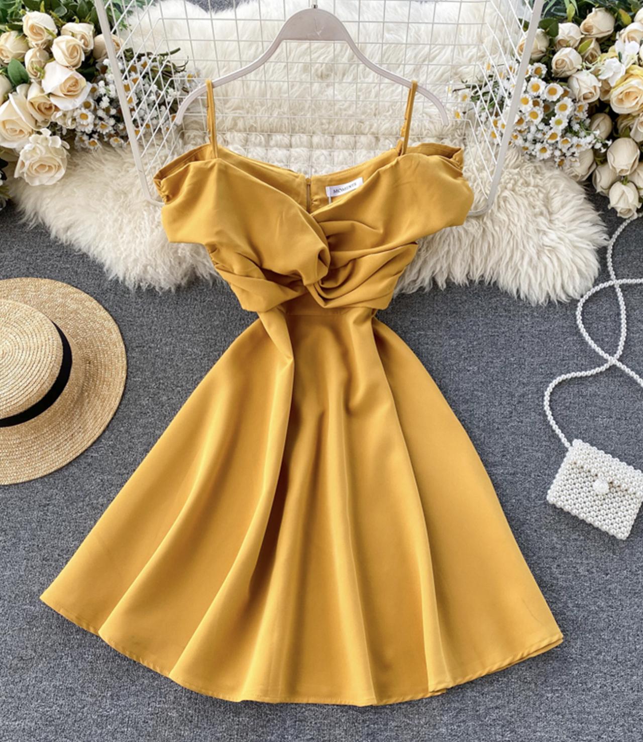 Cute A line short dress fashion dress  733