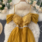 Stylish lace off shoulder dress  918