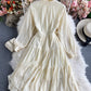 Cute lace long sleeve dress lace dress  974