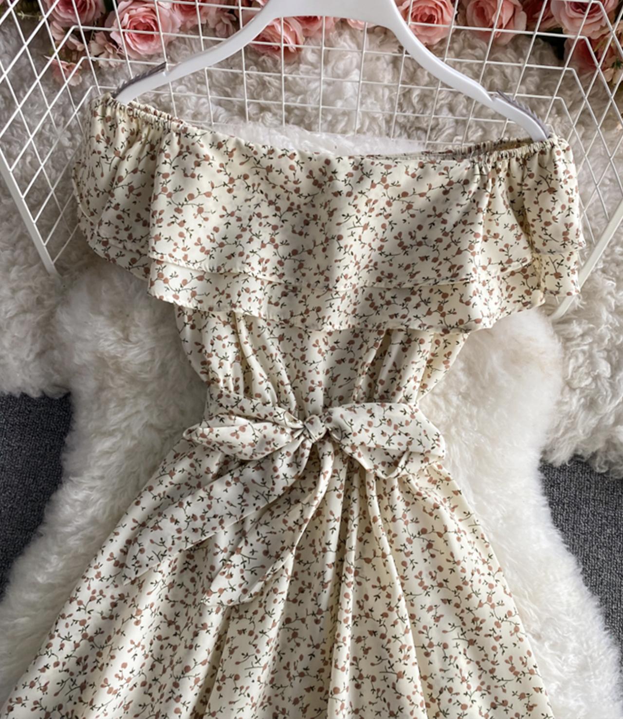Süßes A-Linie Blumenkleid Modekleid 789