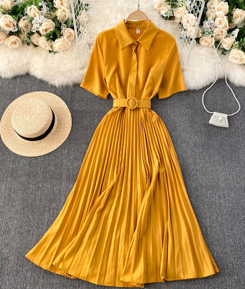 Simple A line dress fashion dress  881