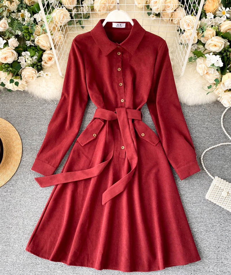 Cute A line shirt dress  935