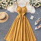 Stylish v neck lace up dress A line party dress  767