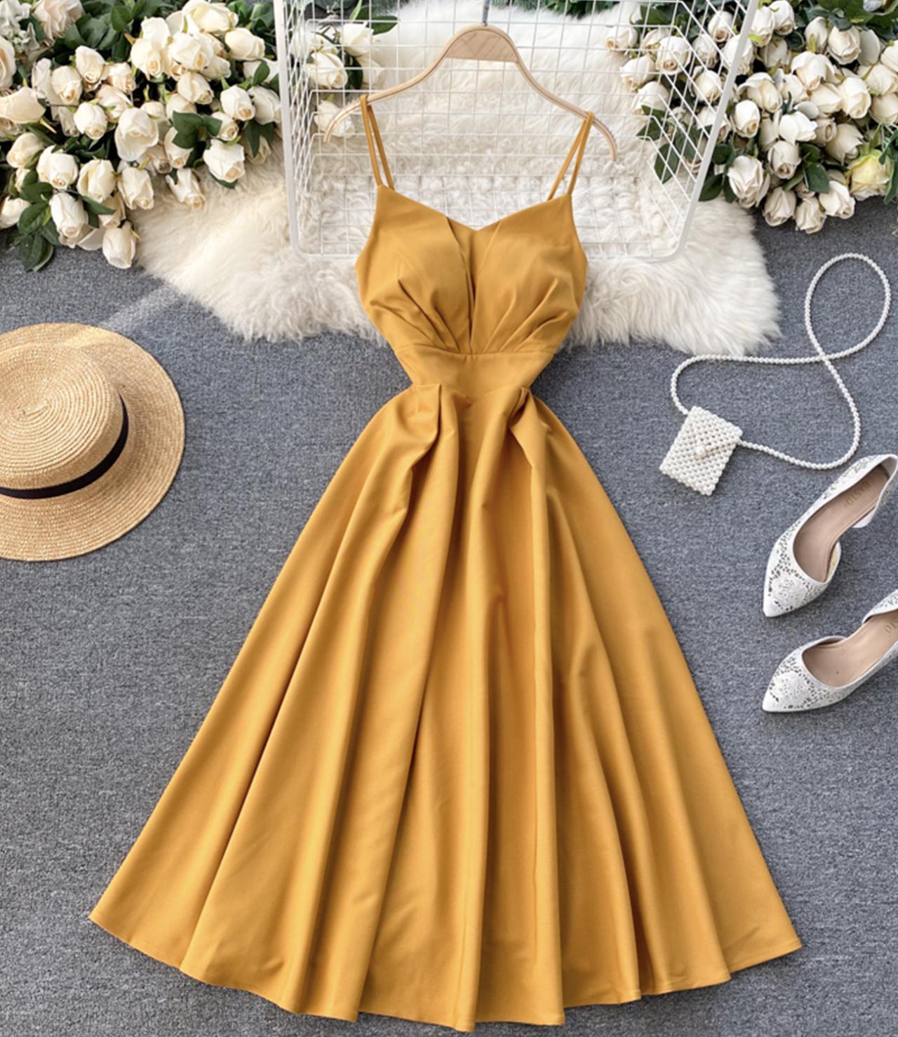 Stylish v neck lace up dress A line party dress  767