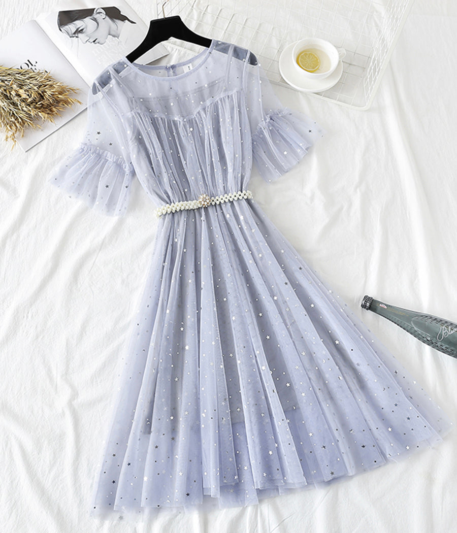 Cute two-piece set short dress summer dress  1298