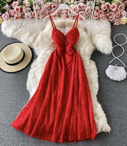 Cute lace backless dress fashion dress  762