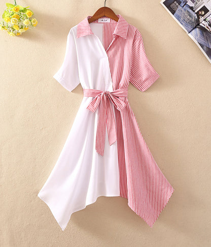 Unique Irregular stripes dress women's dress  1232