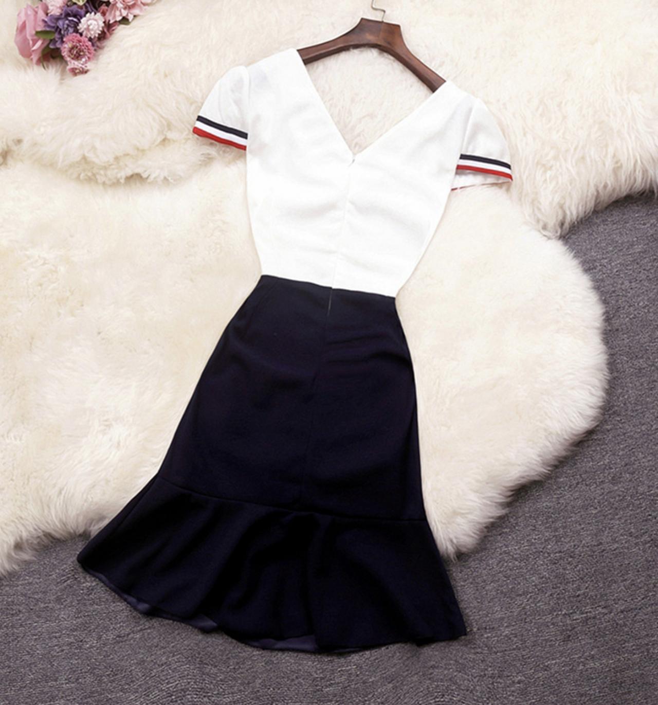 Cute A line short dress fashion dress  724