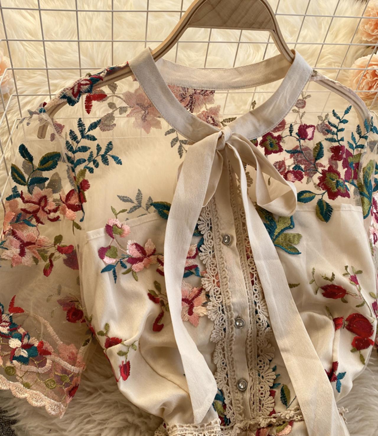 Cute A line dress with embroidery  829