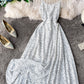 Cute A line polka dot dress summer dress  1105