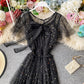 Cute tulle sequins short dress fashion dress  735