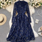 Elegantes Spitzenkleid mit langen Ärmeln Kleid in A-Linie 776