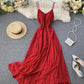 Stylish v neck chiffon dress A line dress  773