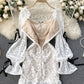 Cute lace long sleeve dress  769
