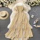 Stylish A line off shoulder dress  777
