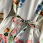 Stilvolles Blumenkleid in A-Linie mit langen Ärmeln 803 
