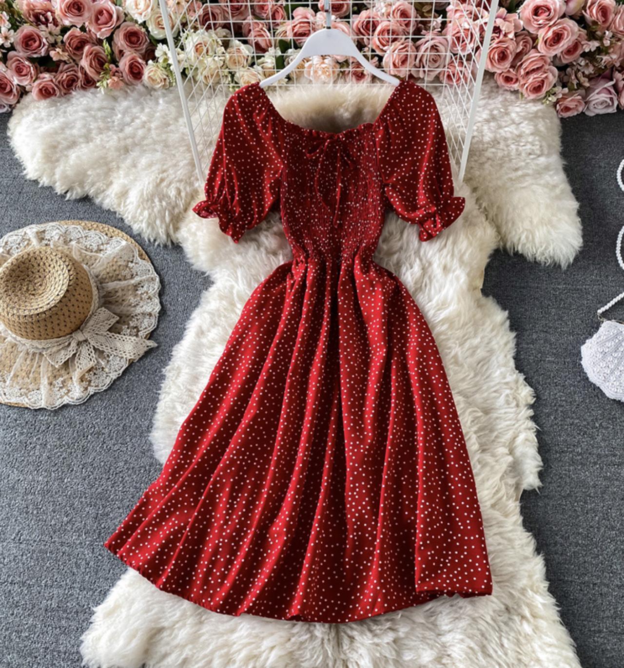 Cute A line short dress fashion dress  716